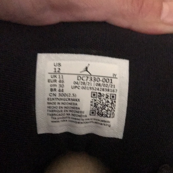 Nike air Jumpman Jordan 6-17-23 black/black metallic silver size 12 New in box - Picture 10 of 15